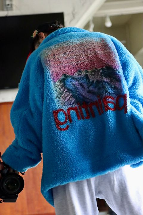 doublet FUR JACKET"L.BLUE" style.10.26.