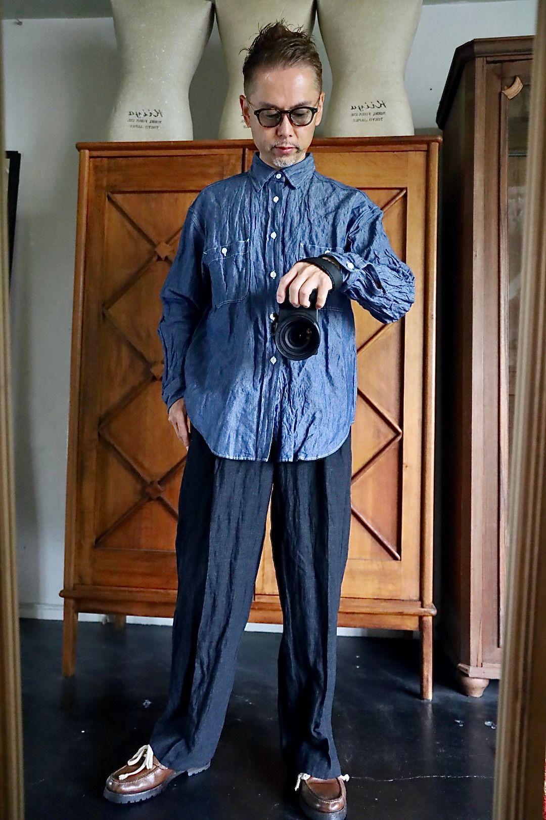マーカウェア 26AW TWO POCKET WORK SHIRT(A26C09SH01C)INDIGO☆新作発売！