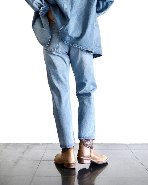A.PRESSE アプレッセ Washed Denim Pantsスタイル