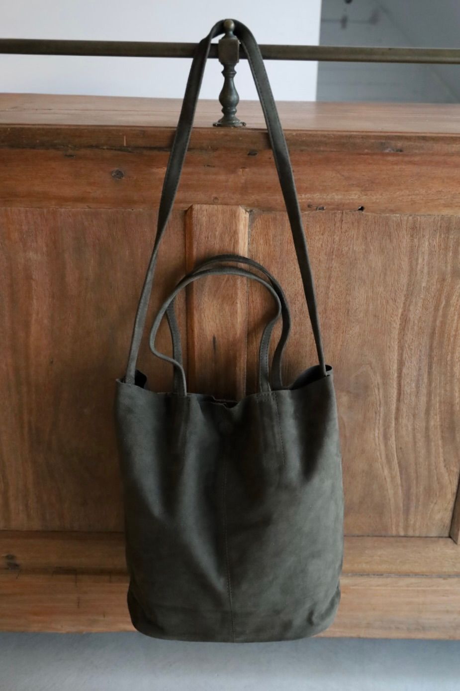 Morphee / モルフェトートバッグ 3WAY MIDIUM TOTE(SHORT)SUEDE [MOSS GREEN]☆新作発売！