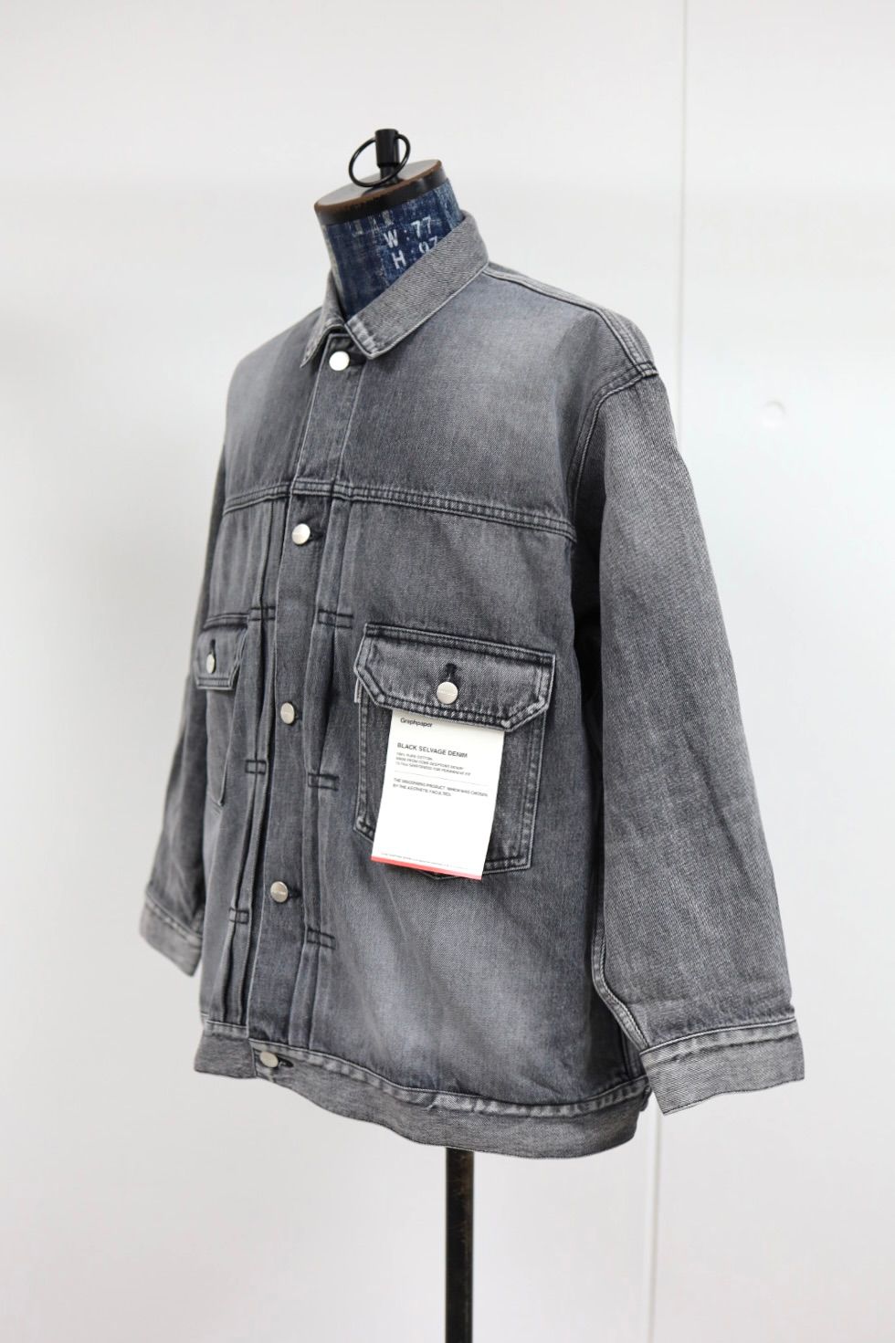 グラフペーパー Selvage Denim Jacket(GU261-20054LB)BLACK_LIGHT FADE★1月24日(土)発売！