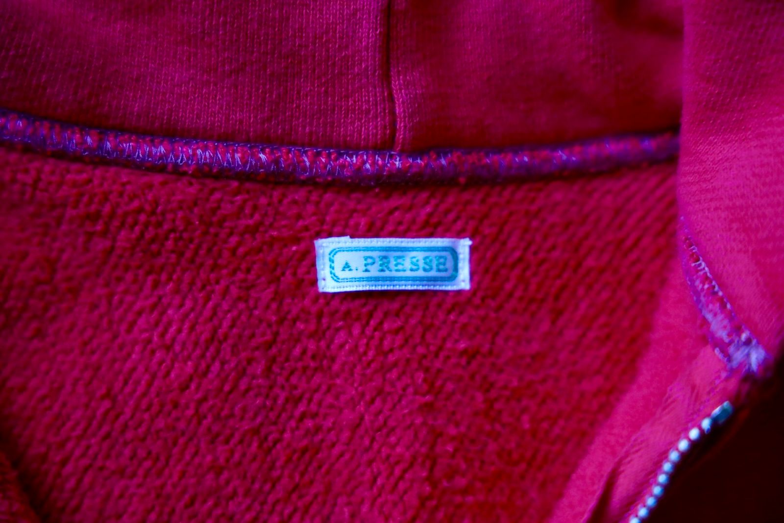 アプレッセ Vintage Half Zip Sweat  Hoodie (24AAP-05-07K)RED☆8月24日(土)発売！