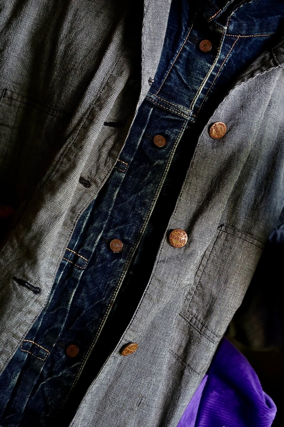 ©SAINT M×××××× ベルベルジンコラボ STRIPE BB_DENIM JKTスタイル(SIZE:L)