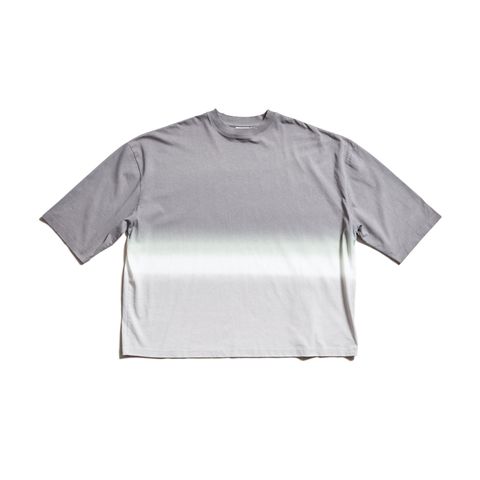 イズネス24SS GRAMICCI for is-ness HORIZON OVERDYE T-SHIRT(1006GRAMICCIT01)CHARCOAL×LIGHT GRAY