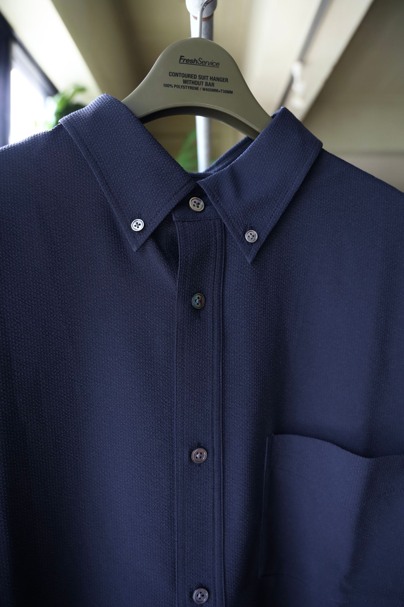 フレッシュサービス SEERSUCKER B.D SHIRT (FSC252-50043)NAVY☆6/21(土)発売！