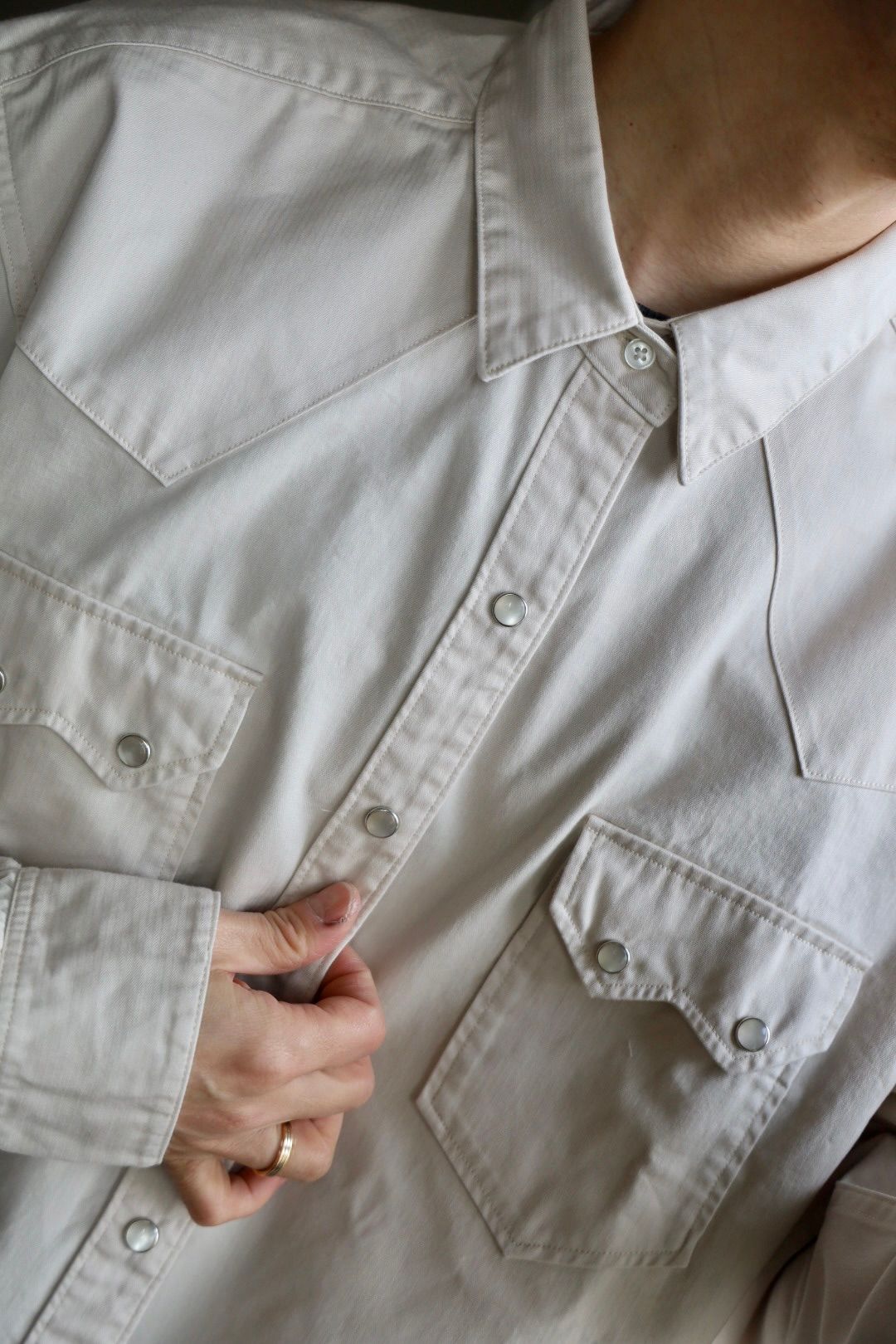 ファウンダ 25SS WESTERN SHIRT(015D251004)BEIGE
