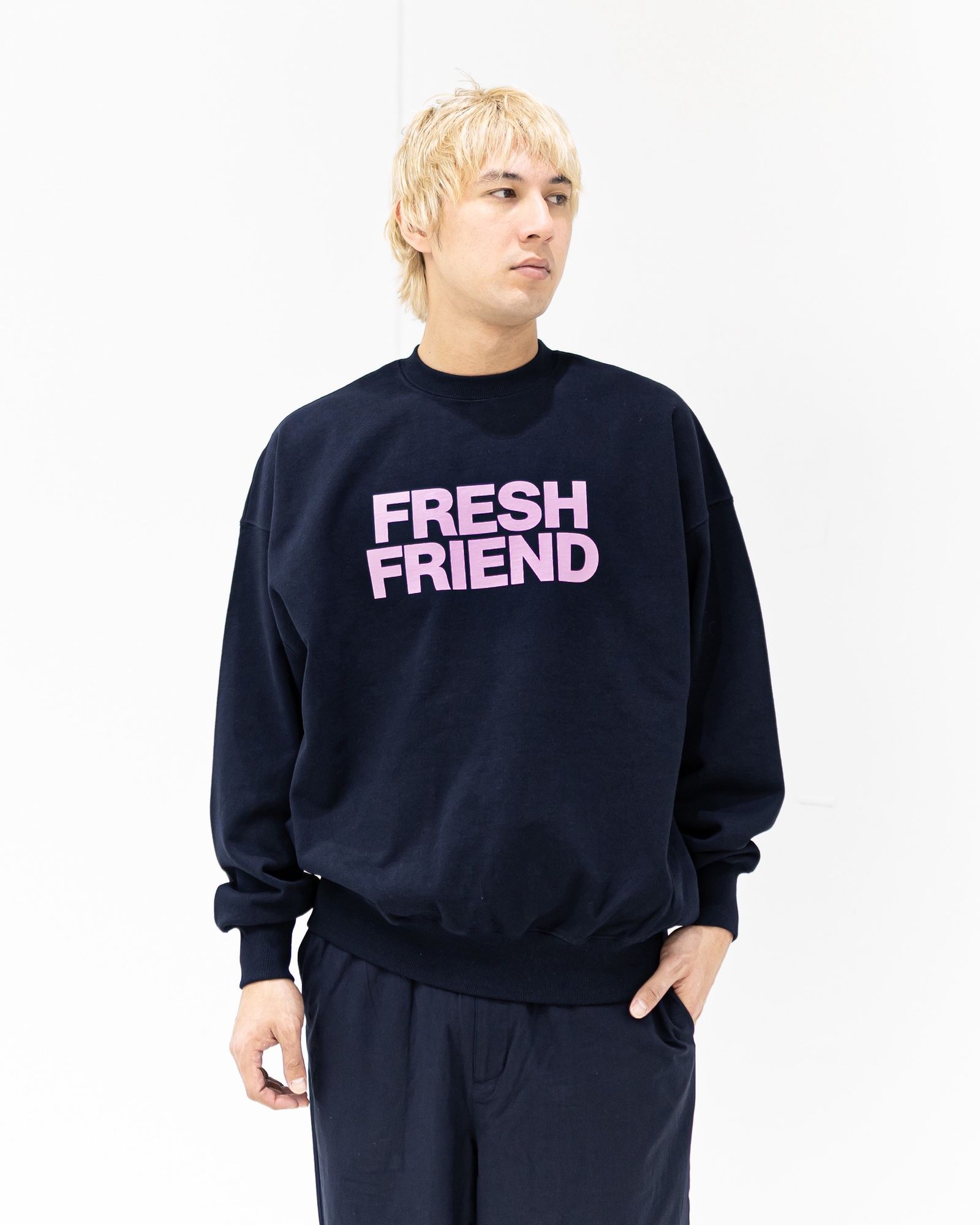 FreshService FRIEND EDITIONS LIGHT OZ CREW NECK SWEATER (NAVY)新作発売！