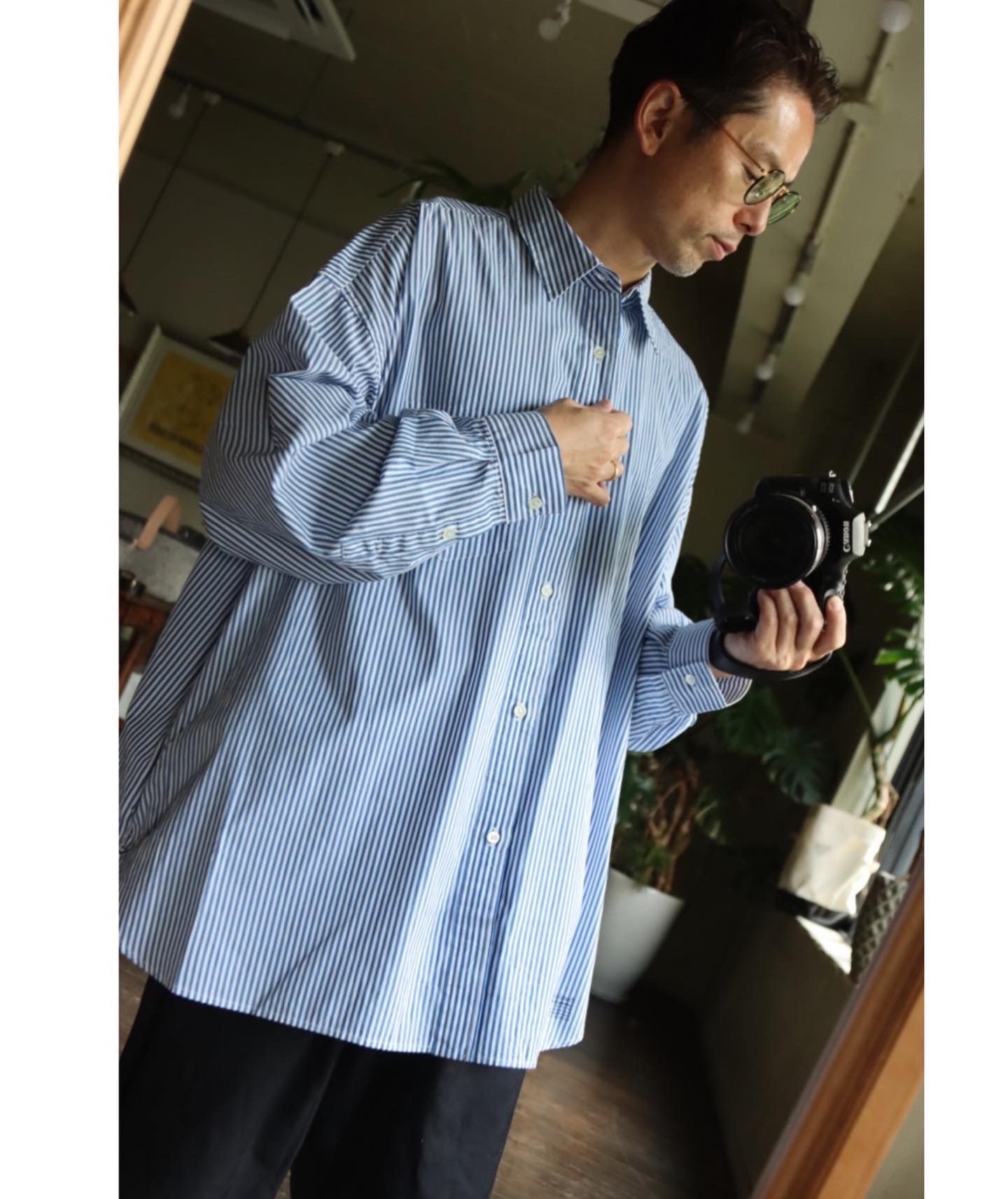 FreshService CORPORATE STRIPE REGULAR COLLAR SHIRTスタイル