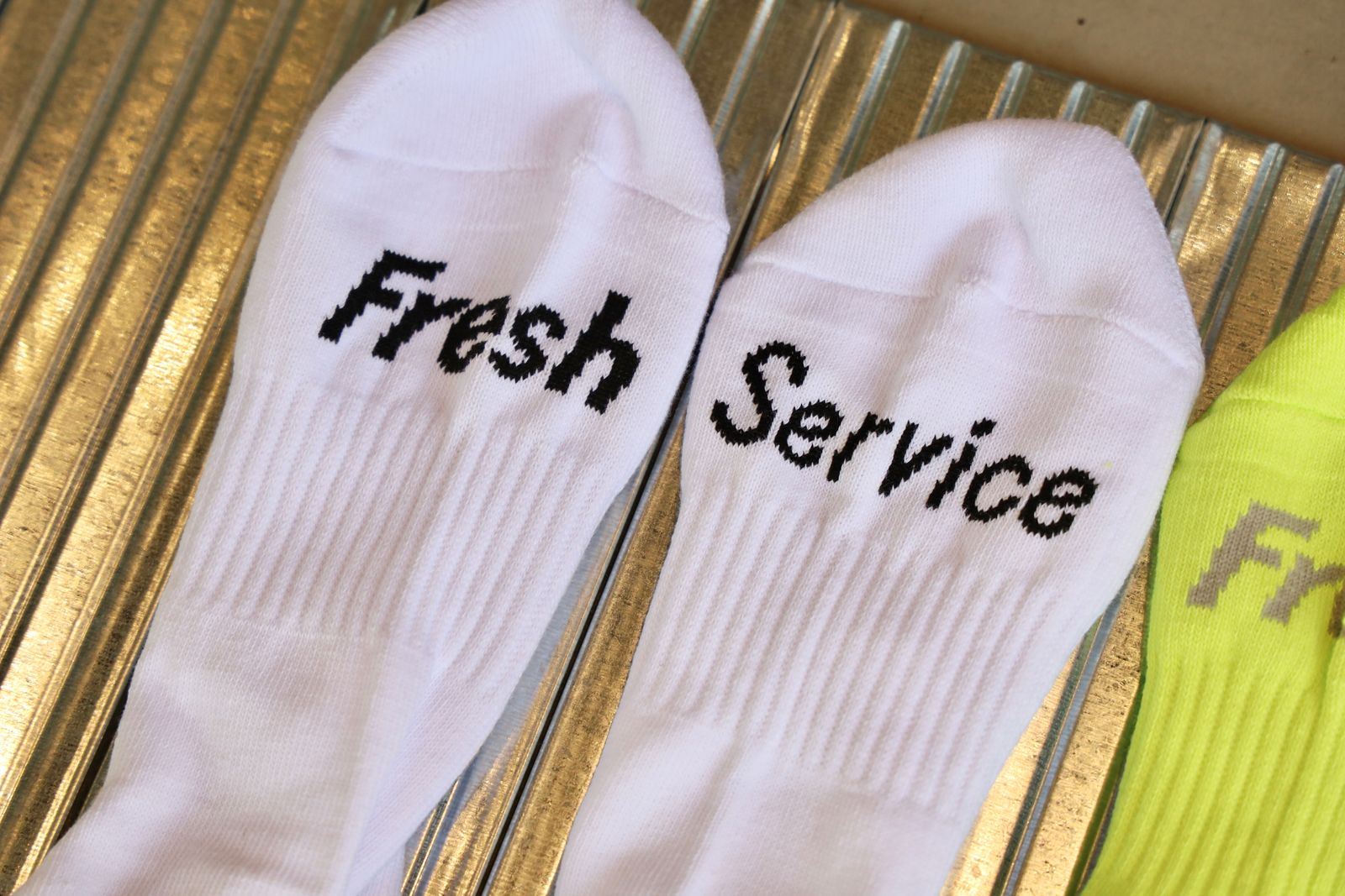 フレッシュサービスソックス SIGNATURE 3-PACK SOCKS (WHITE×YELLOW×NAVY)☆再入荷！