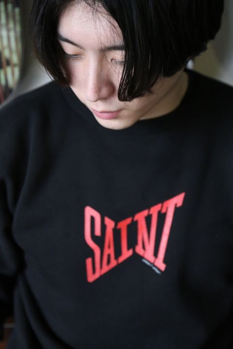 ©SAINT M×××××× CREW SWEAT LOGO(SM-S21-0000-017)BLACK style.2021.1.23.