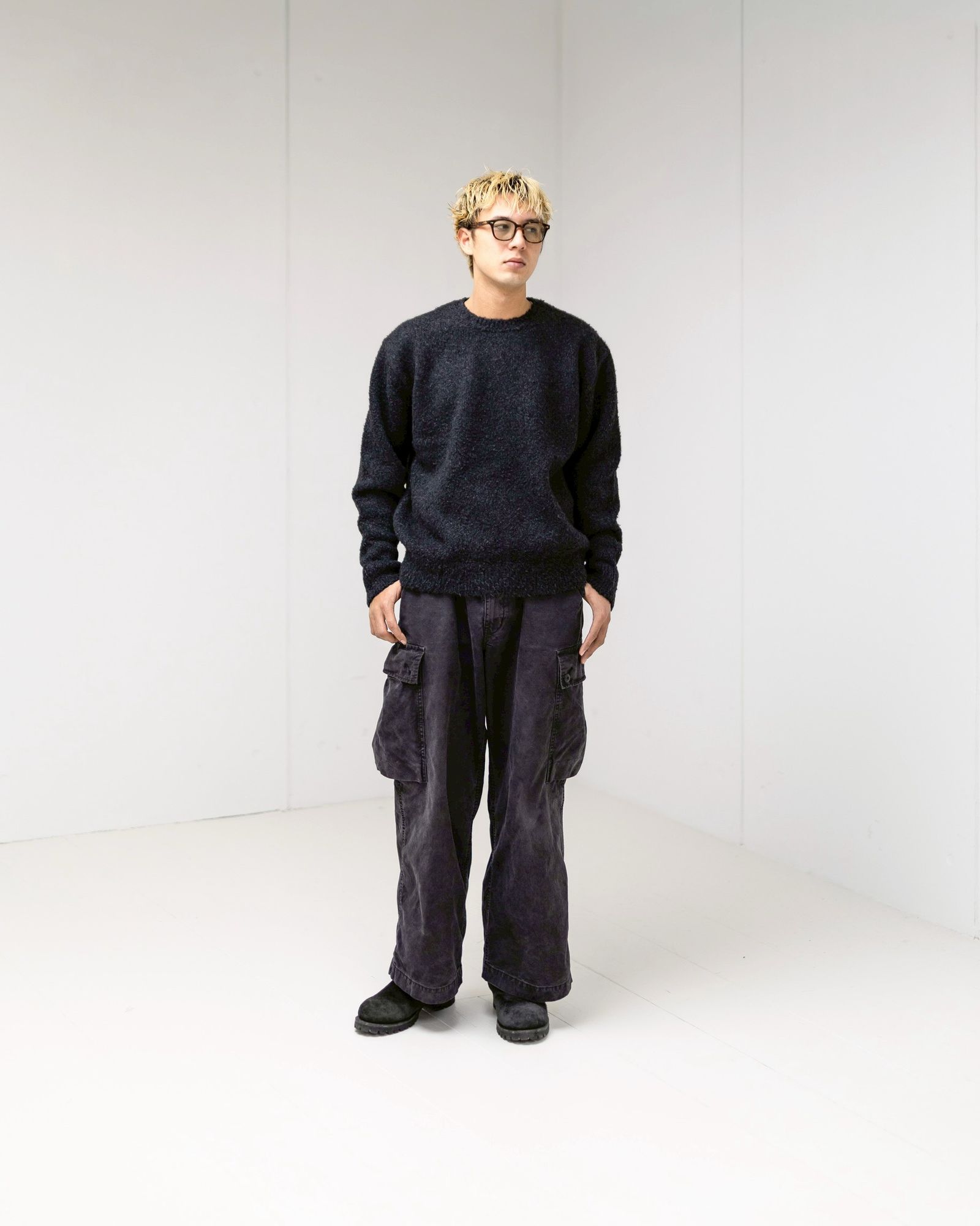 A.PRESSE Cashmere  Mole Yarn Pullover Sweater MARKスタイル