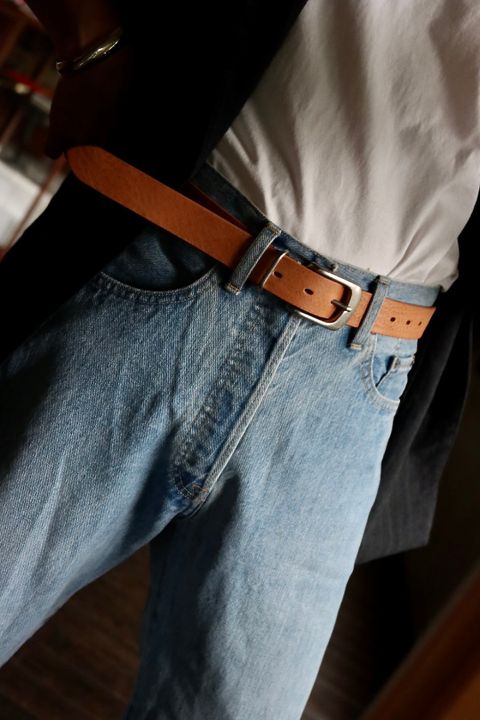 A.PRESSE アプレッセ22FW Washed Denim Pantsスタイル