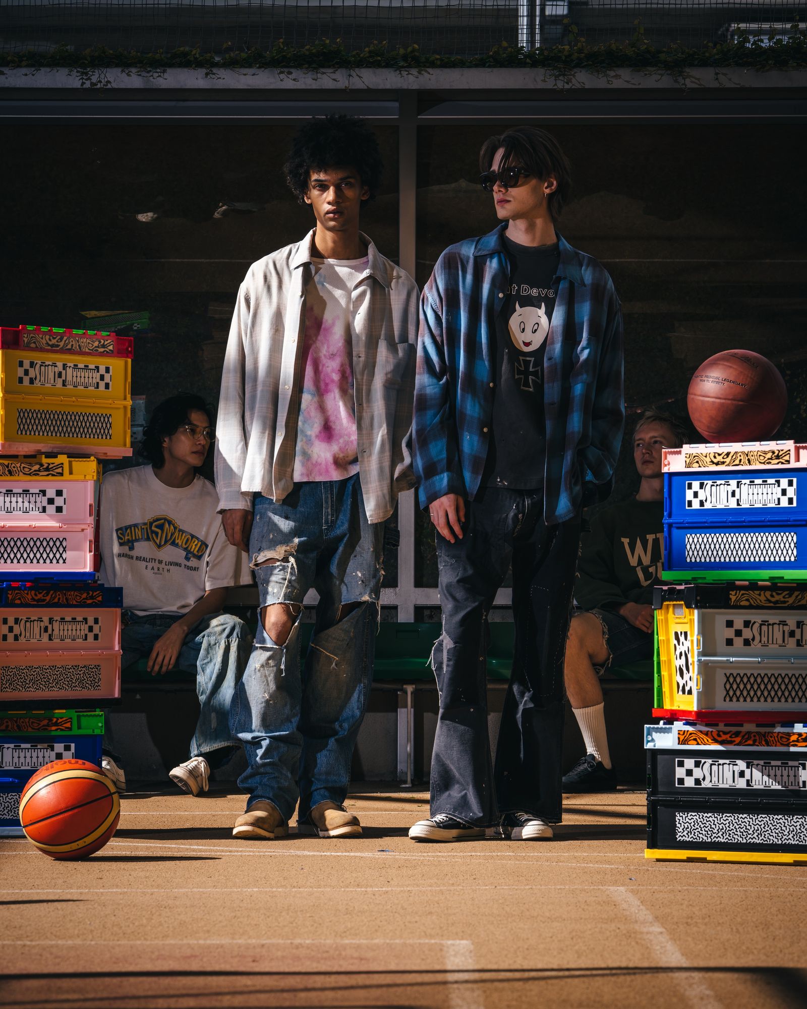 セントマイケル 26SS RAYON SHIRT/CHECK(SM-MK8-0000-044)BLUE☆3月20日(金)発売！