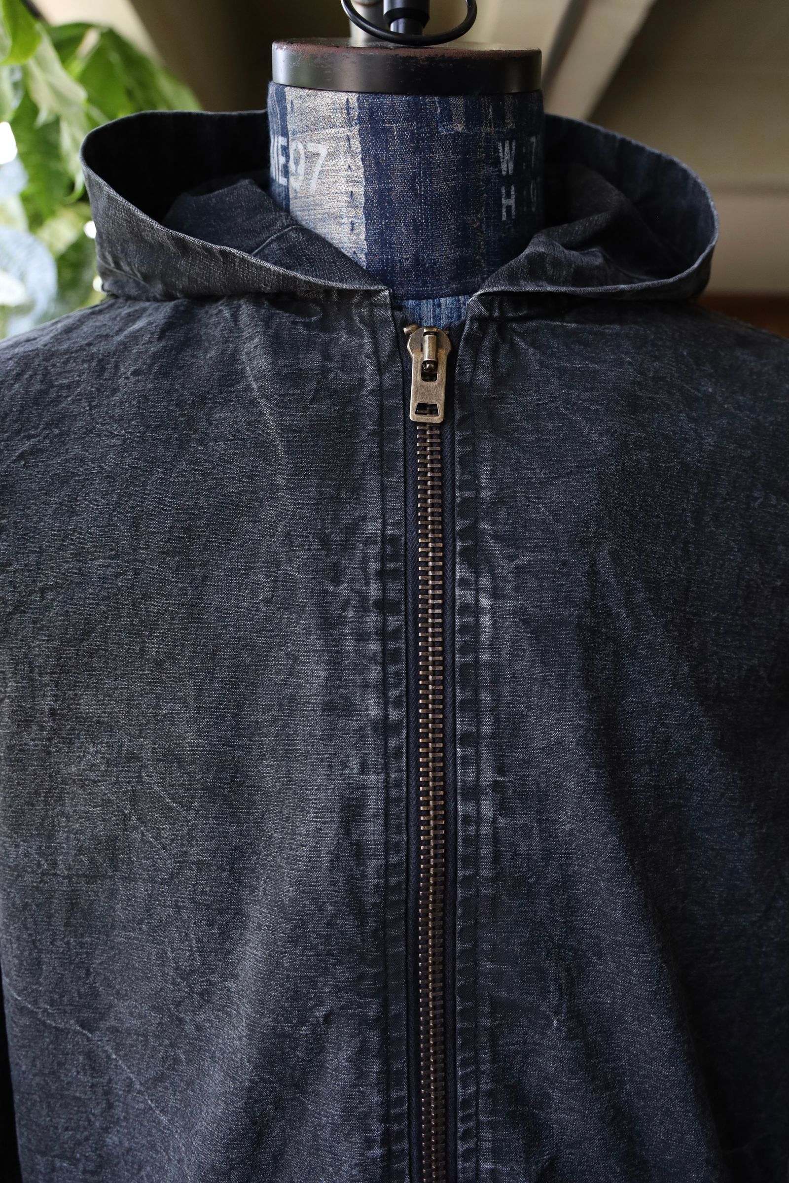 アプレッセ 2025 STYLE2 Vintage US Navy Zip Hoodie (25AAP-01-54)BLACK