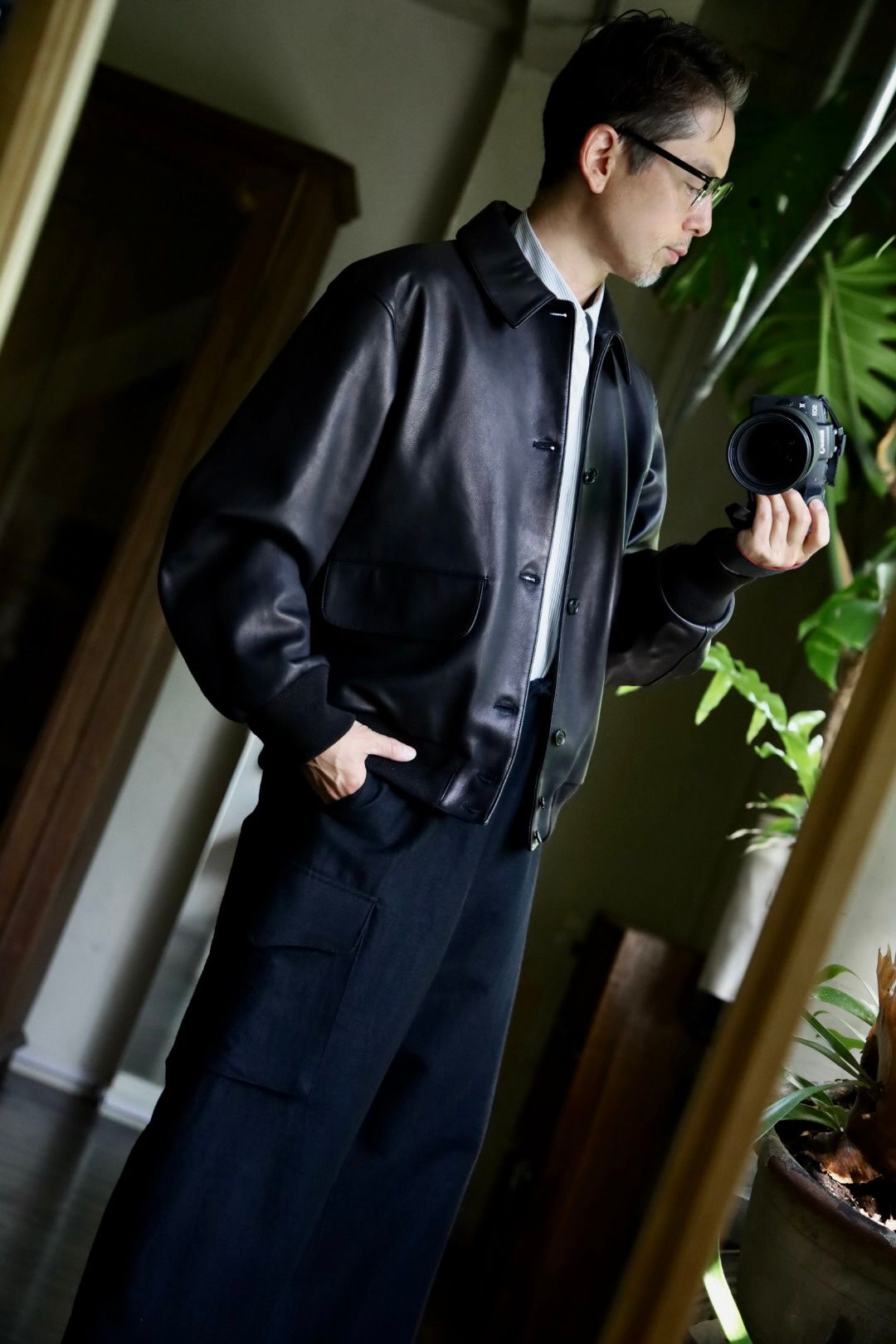 blurhms Lamb Leather Jacketスタイル.2024.8.24.