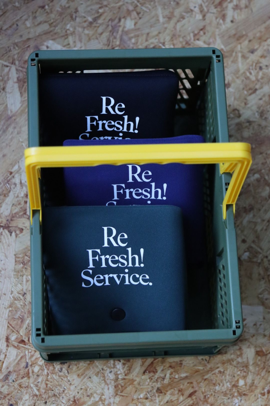 フレッシュサービスReFresh!Service. “SAUNA FOLDING MESH BASKET”(KHAKI)