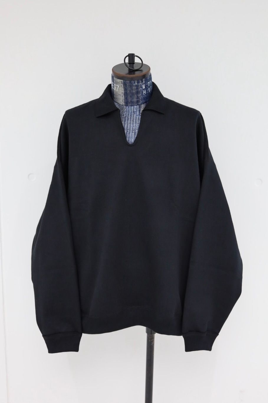 MARKAWARE マーカウェア Organic Cotton Heavy Fleece Skipper Huge Sweatオーガニックコットンヘビー吊裏毛 / スキッパーヒュージスウェット(A25C09CS04C)BLACK☆新作発売！