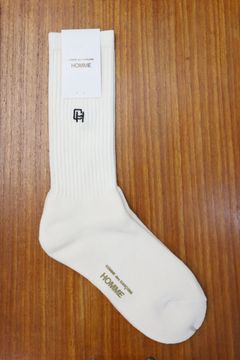 コムデギャルソンオム 綿パイル刺繍ソックス(HQ-K501-051)WHITE☆2月6日(金)発売！