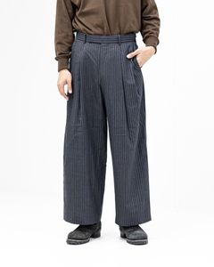 marka 26SS TWO TUCK BAGGY TROUSERS(M26A11PT02C)GRAY STRIPE☆新作発売！