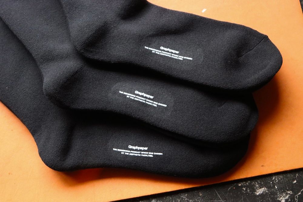 グラフペーパー ソックス 3-Pack Socks(BLACK)