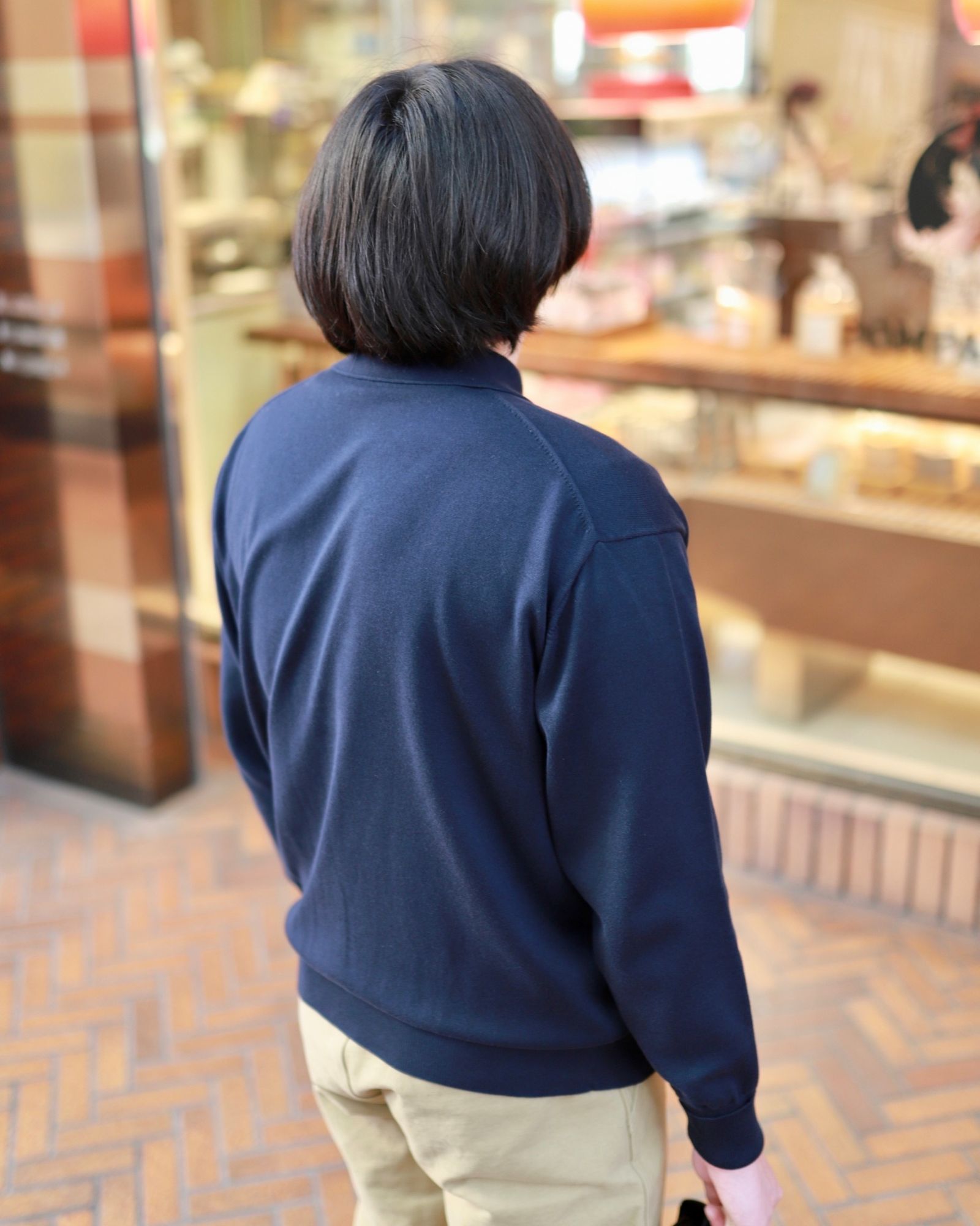 A.PRESSE Cotton Knit Polo Collar Cardigan style.2023.2.10