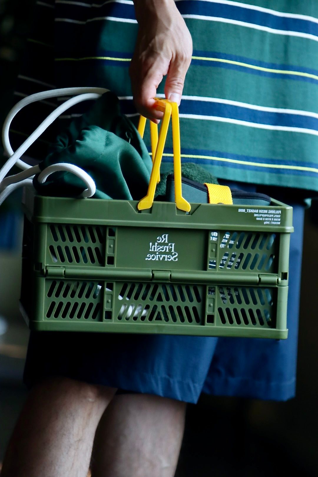 フレッシュサービスReFresh!Service. “SAUNA FOLDING MESH BASKET”(KHAKI)