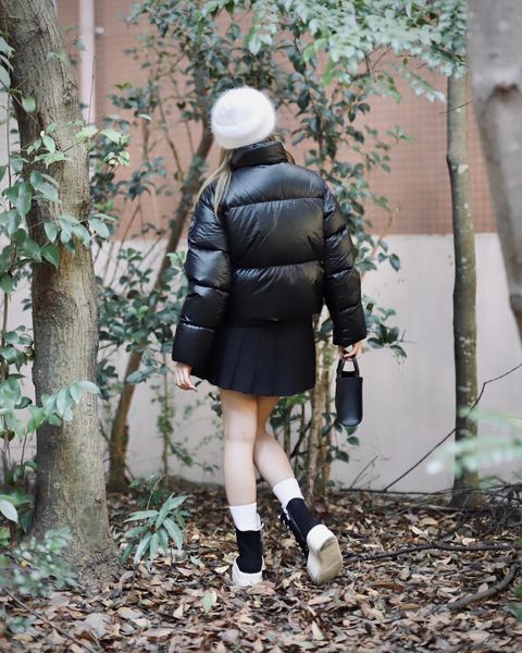 CANADA GOOSE 新作CYPRESS CROPPED PUFFER BLACK LABEL style.2023.12.8