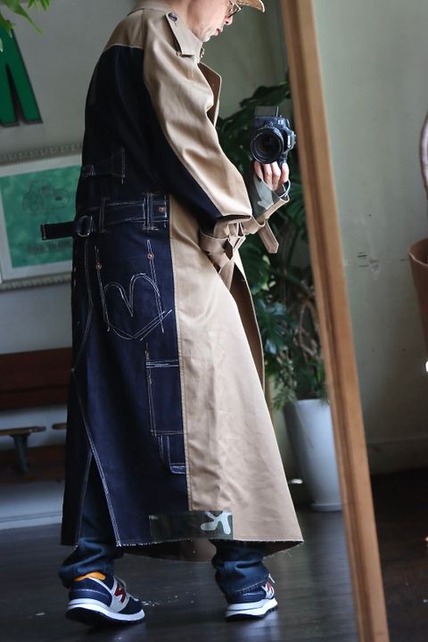 ジュンヤワタナベマンLevi'sコラボトレンチコートスタイル