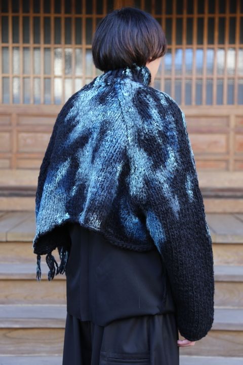 yohji Yamamoto 朝倉ペイント手編みタートルB"BLACK"style.10.1.