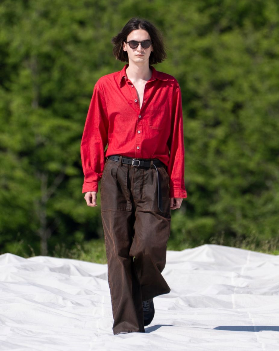 YOKE 26SS Coating Cotton 1pleated Backer Pants(YK26SS01184P)BROWN☆2月14日(土)発売！