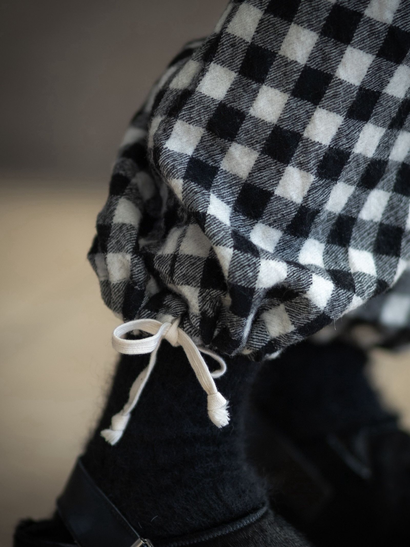 tao 26FW ウールギンガムチェック先染 製品縮絨パンツ(TR-P005-051-1)BLACK×WHITE☆10月2日(金)発売！