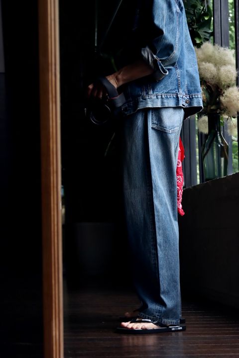 A.PRESSE No.22 Washed Wide Denim Pantsスタイル36