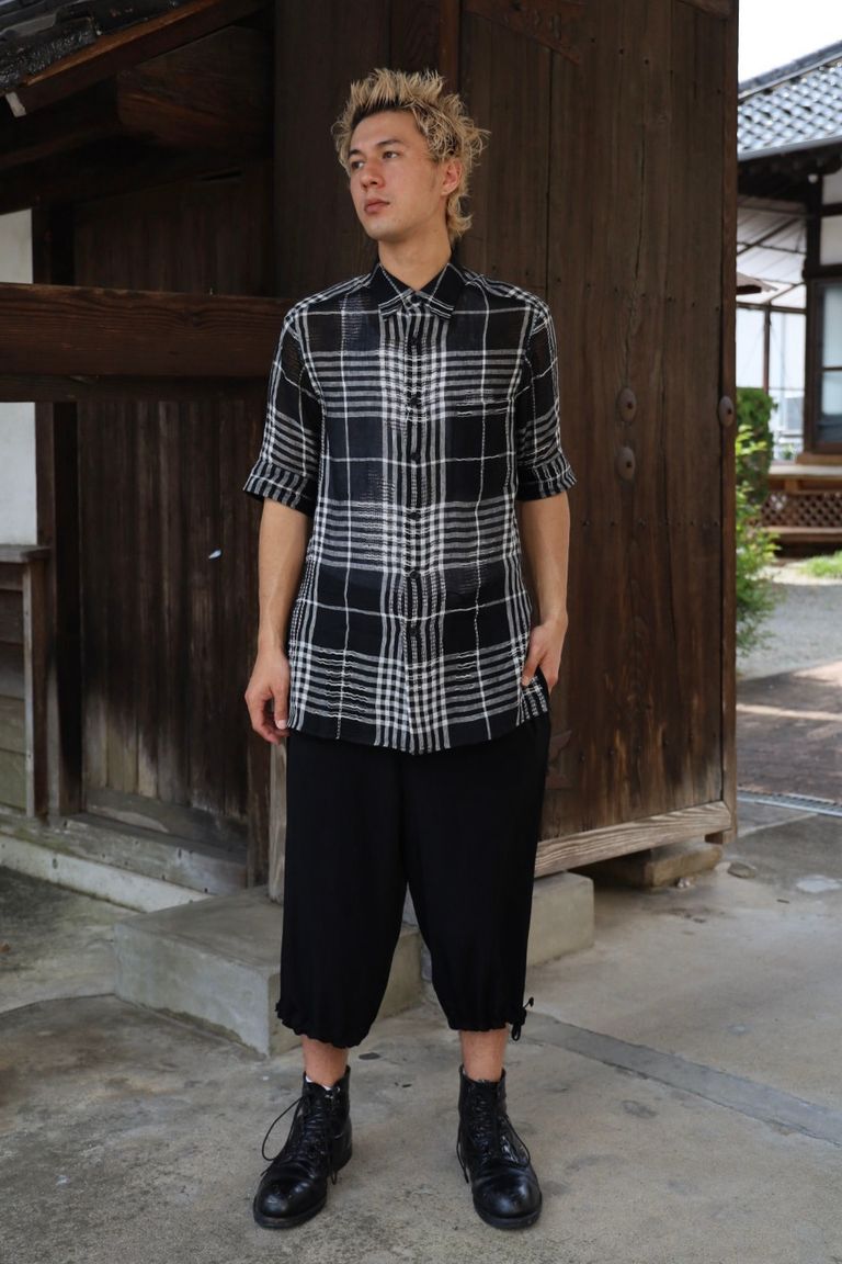 Yohji Yamamoto チェック柄レギュラーカラーシャツ 新作発売！