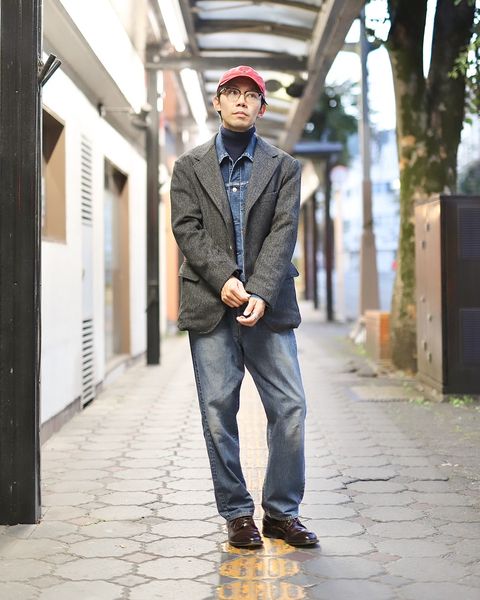 A.PRESSE 23FW Tweed Tailored Jacketスタイル