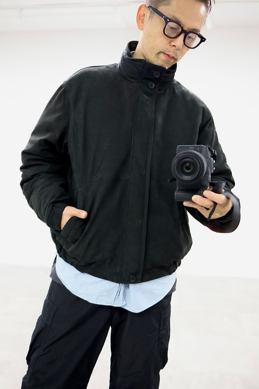 アプレッセ 2025 STYLE2 Nubuck Leather Down Jacket(25AAP-01-01)BLACK☆11月8日(土)発売！