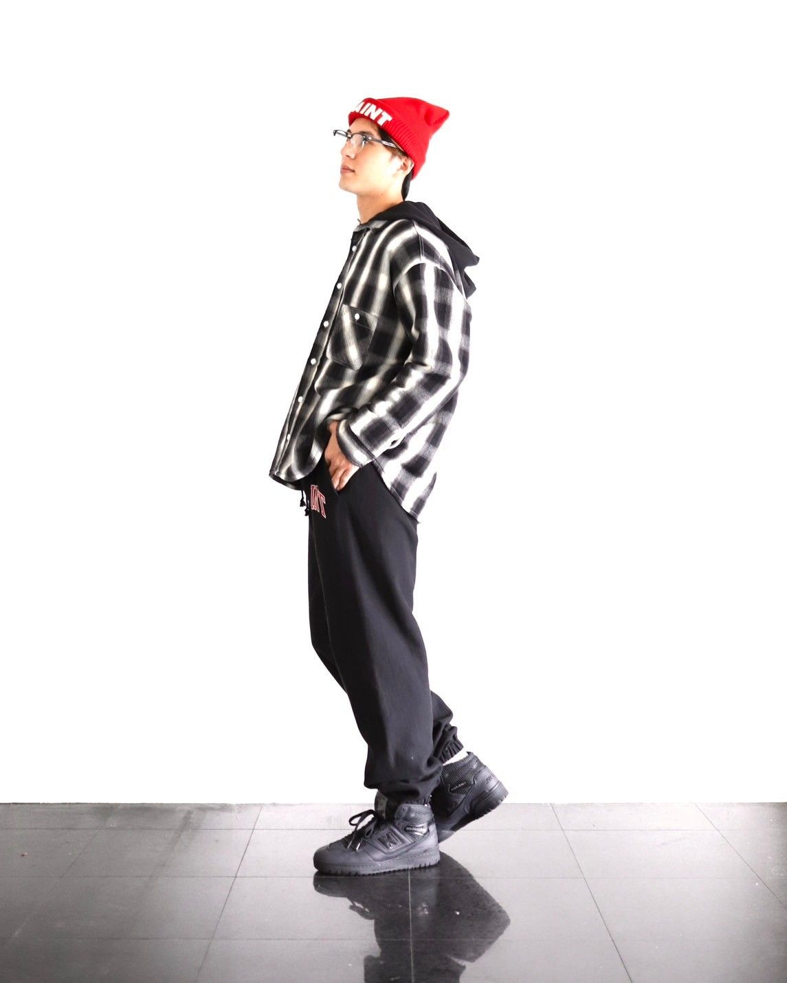 ©SAINT M×××××× セントマイケル 23AW CHECK SHIRT PARKAスタイル