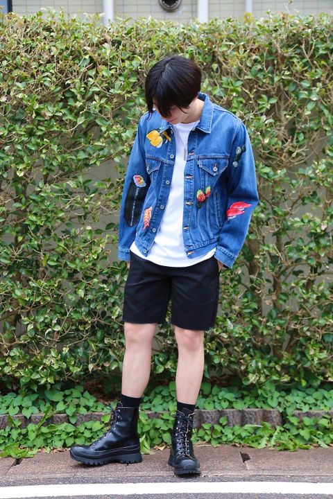 doublet FOOD HAND-PAINTED DENIM JACKET"L.BLUE"style.2020.8.8.