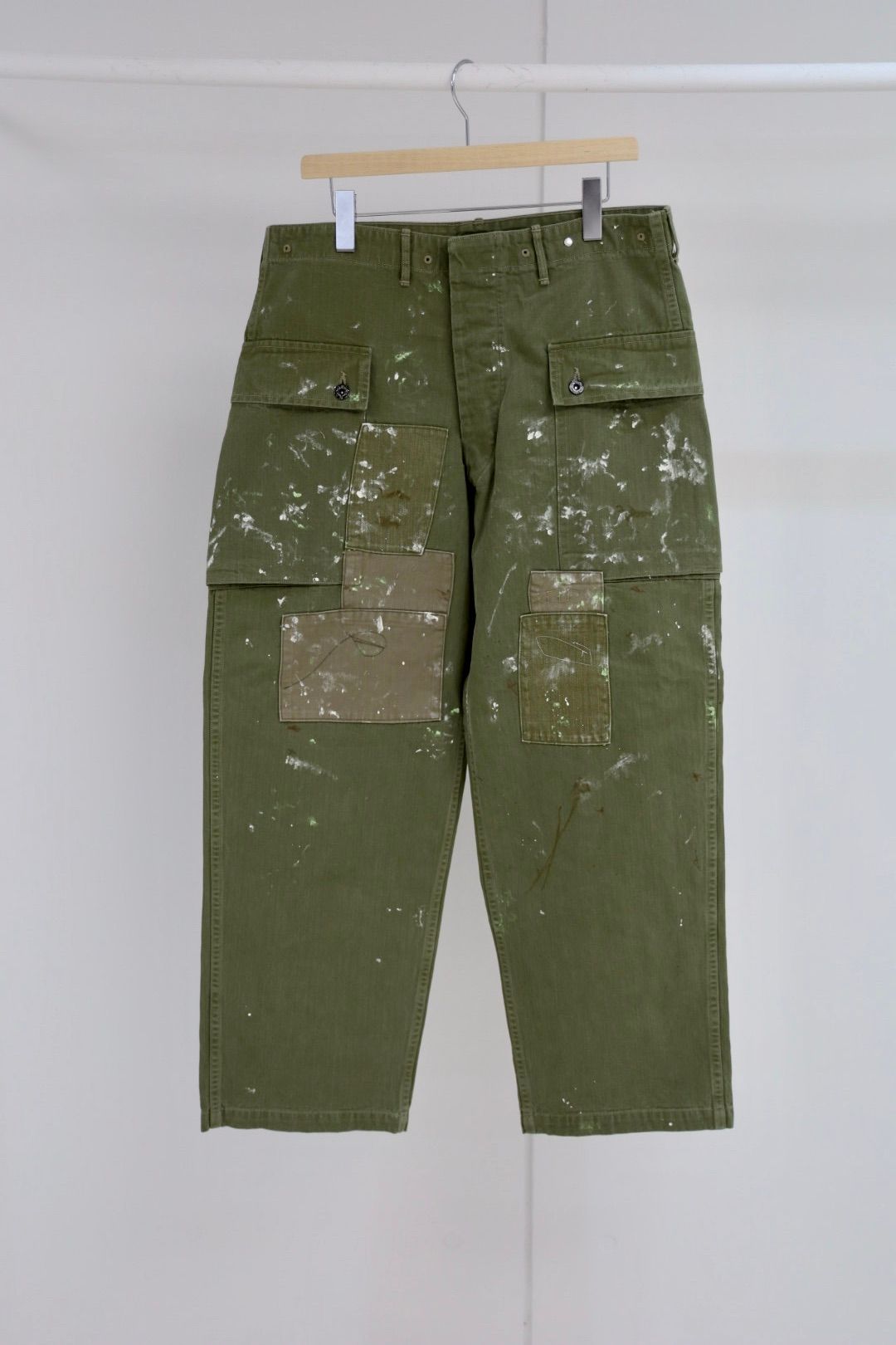 BOW WOW 25FWバウワウ PAINT STAINED USMC P-44 HBT TROUSERS(BW252-PU4HT)PAINT STAINED OD★10月11日(土)発売！