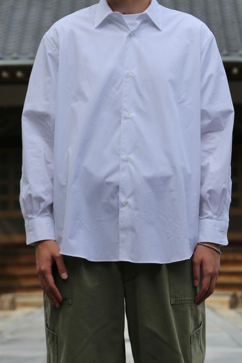 A.PRESSE Regular Collar Shirt"WHITE"style.2021.7.24.