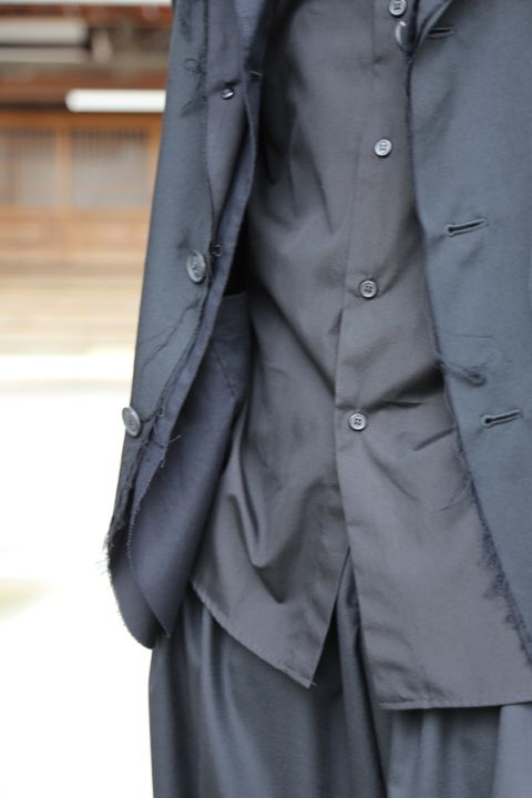 Yohji Yamamoto pour Homme 2020AW 新作 M-3BS 重ねST止レイヤードジャケット(HR-J10-802)style.2020.9.18.