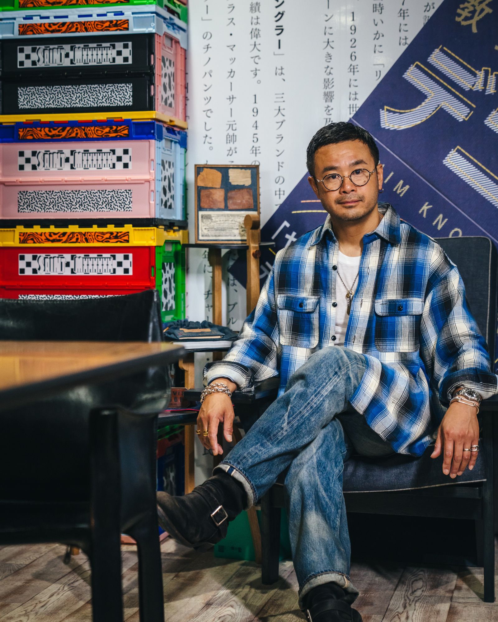 セントマイケル Tシャツ BB_FLANNEL CHECK SHIRT(SM-HR1-0000-C53)BLUE★9月27日(土)発売！