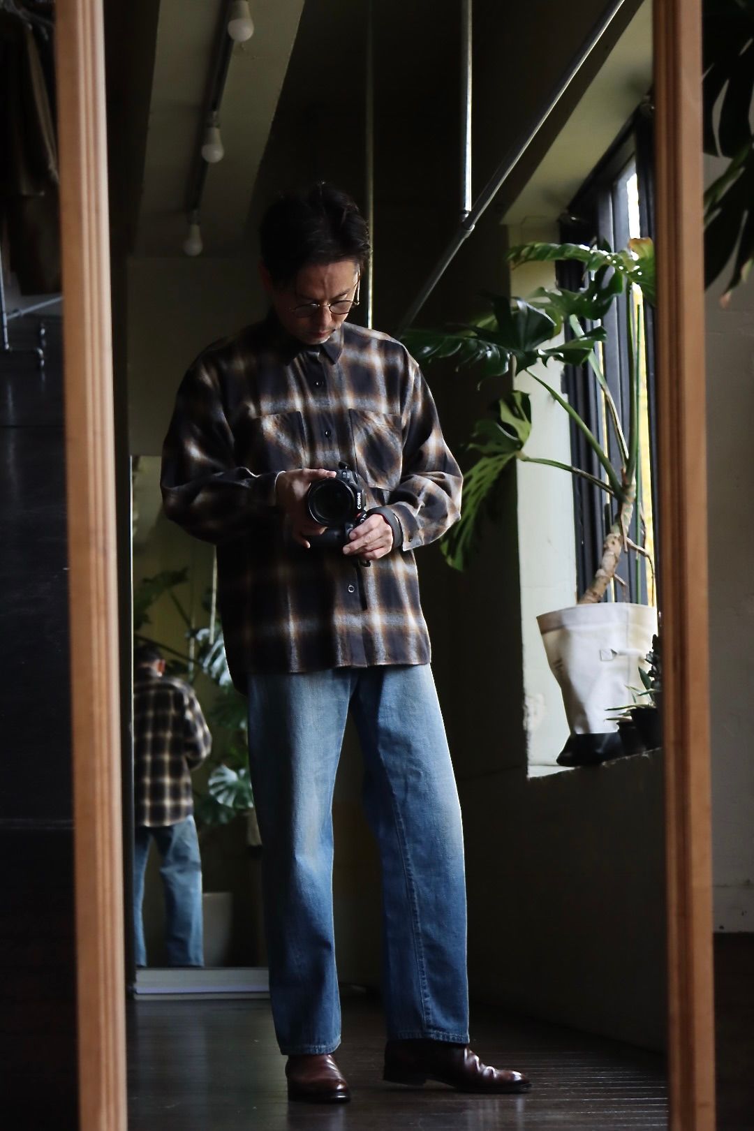 Ets.MATERIAUX - ETS.MATERIAUX / マテリオ22AW Ombre Check Flannel