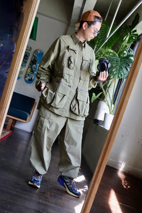 FreshService 23AW DRY TYPEWRITER TACTICAL POCKET L/S SHIRT"KHAKI"スタイル