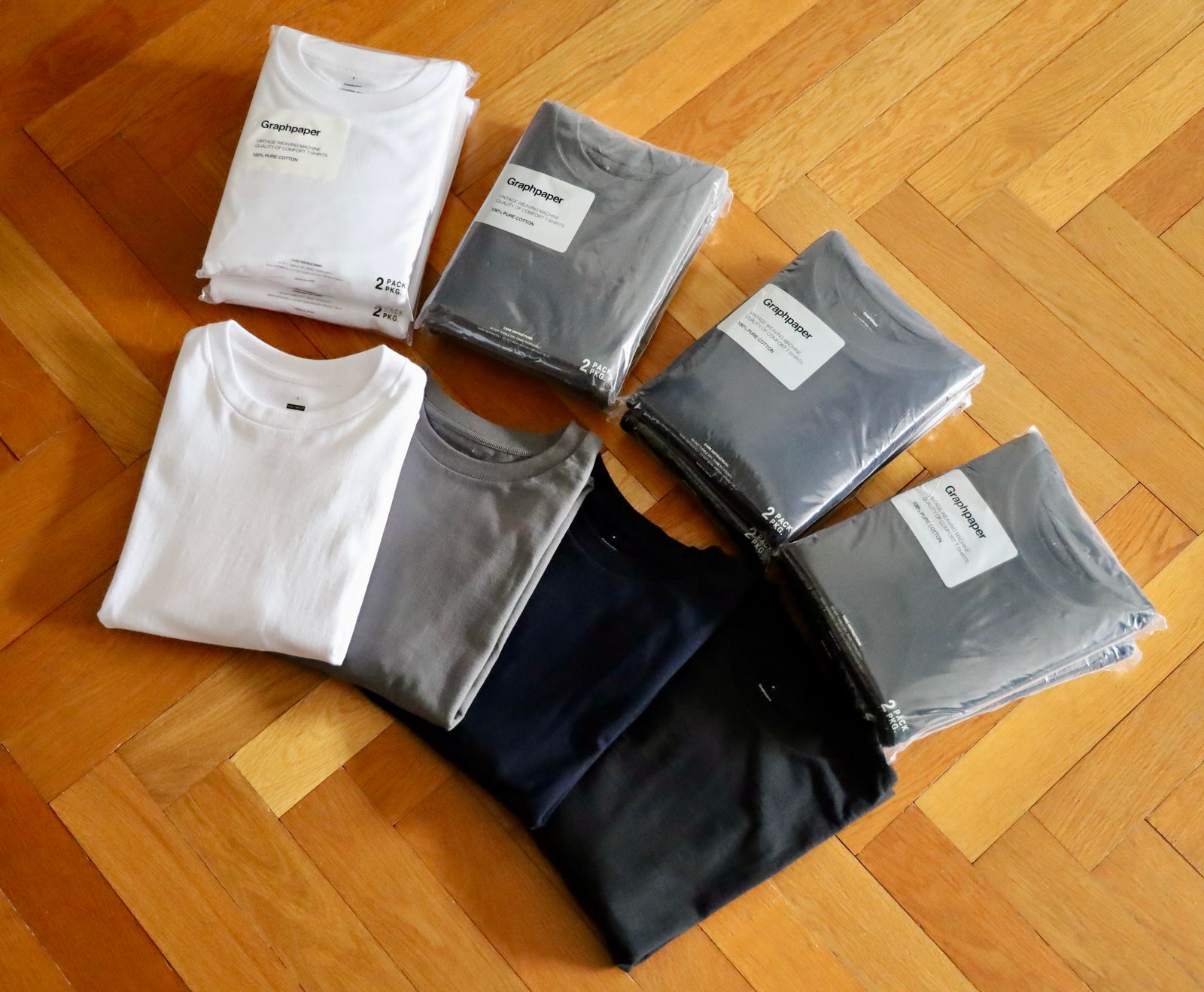 Graphpaper - グラフペーパー パックTシャツ 2-Pack Crew Neck