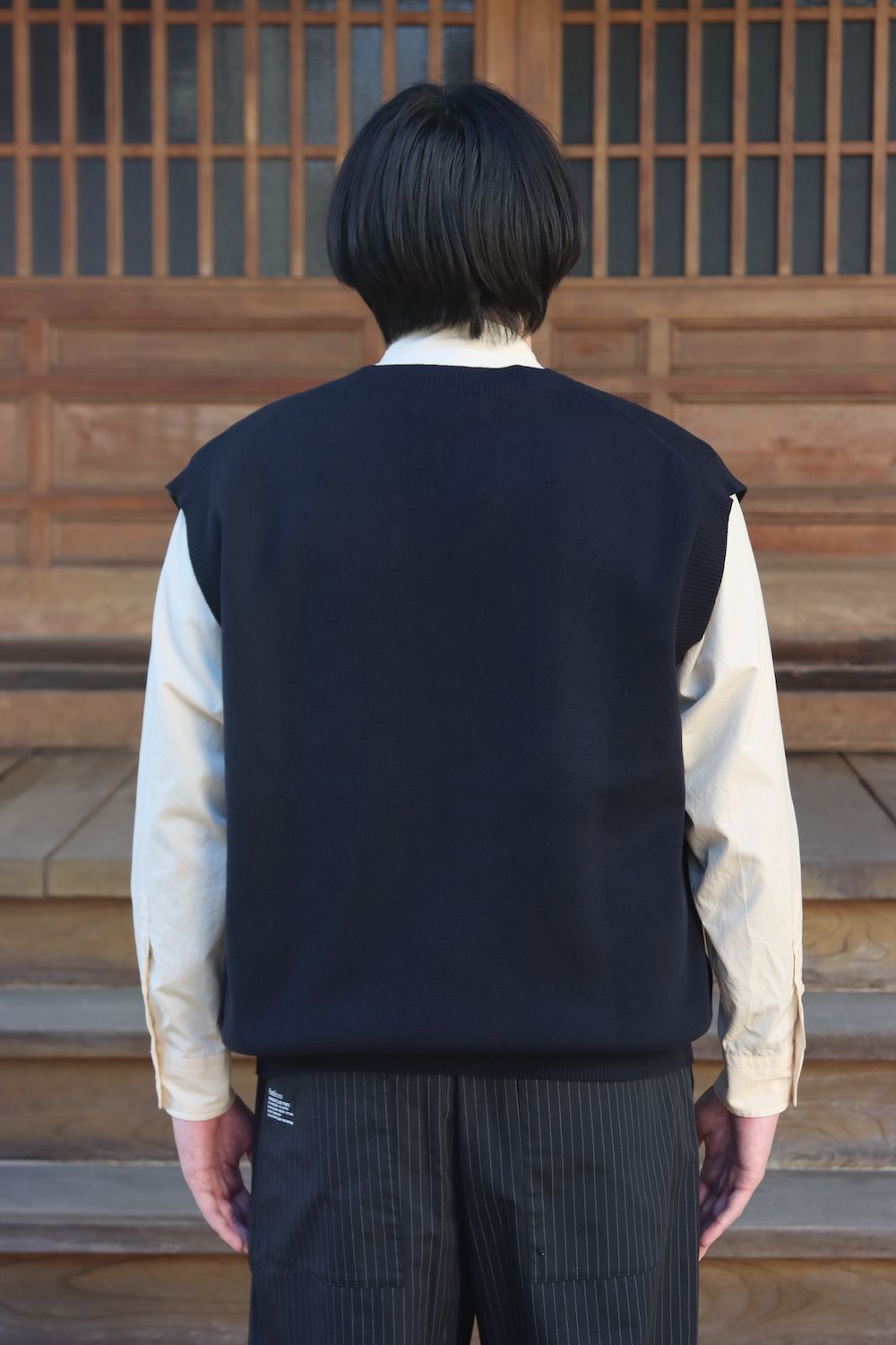 STUDIO NICHOLSON FOSS SNM MERINO KNIT VEST(783) style.2022.1.8