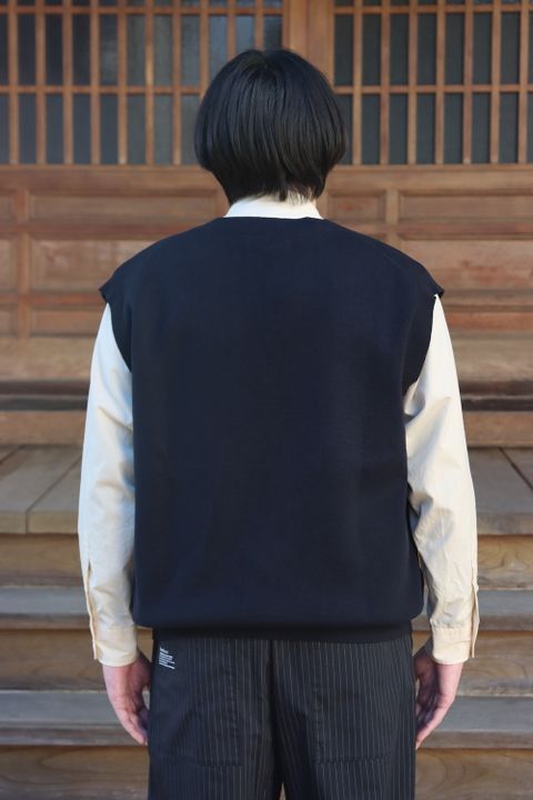 STUDIO NICHOLSON FOSS SNM MERINO KNIT VEST(783) style.2022.1.8