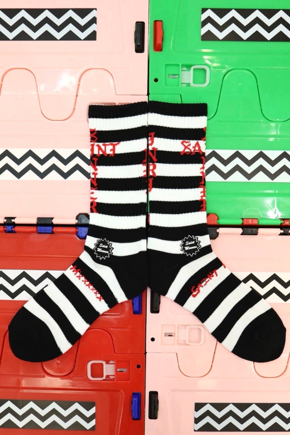 SAINT M×××××× - セントマイケル 26AW BORDER SOCKS(SM-MK1-0000-100