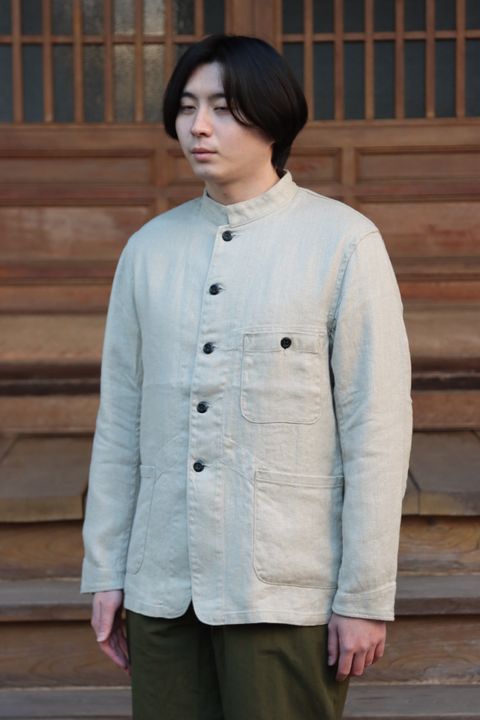 Ets.MATERIAUX 22SS French work jacket"OFF WHITE"style