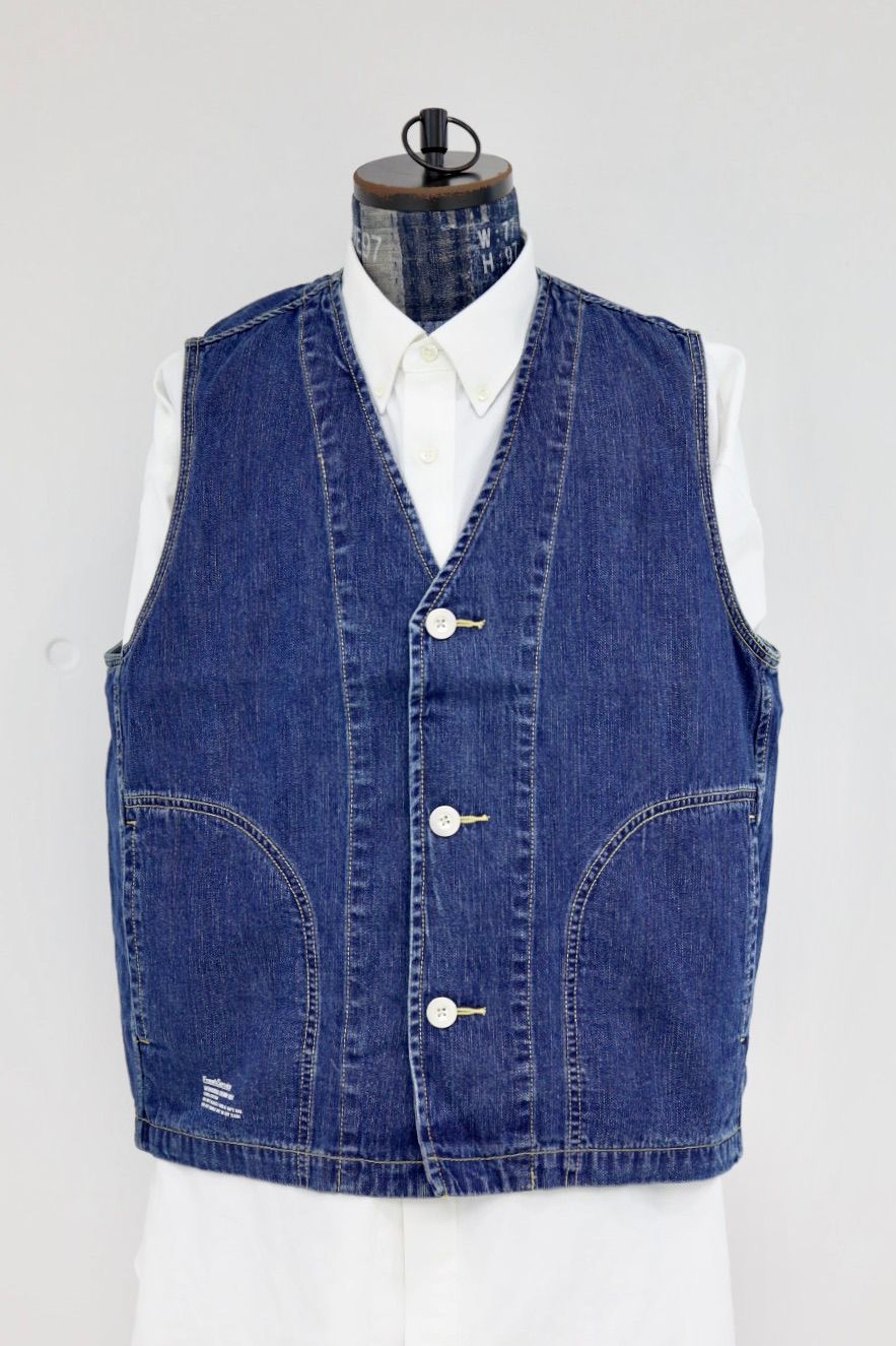 フレッシュサービス WORKERS DENIM VEST(FSC261-30266FB)FADE INDIGO☆12月20日(土)発売！