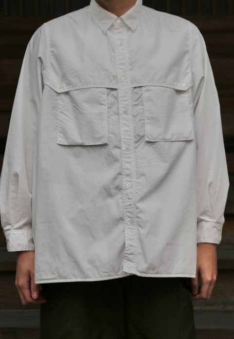 Graphpaper Garment Dyed Poplin Umbrella Yoke Shirt(GM211-50032) style.2021.1.24.